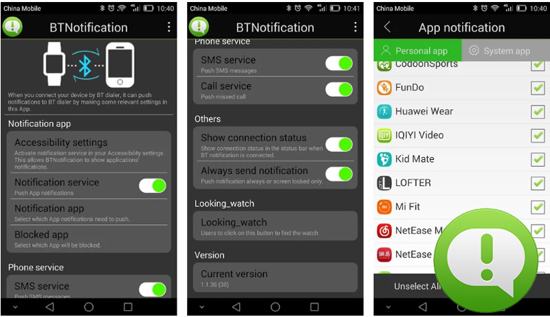 aplicativo bt smartwatch