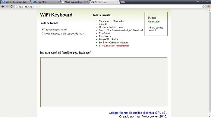 navegador de teclado wifi