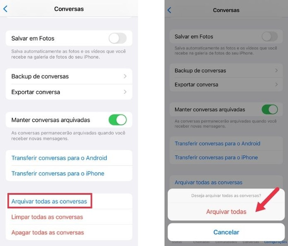 Como arquivar conversa no whatsapp e desarquivar edapps 1