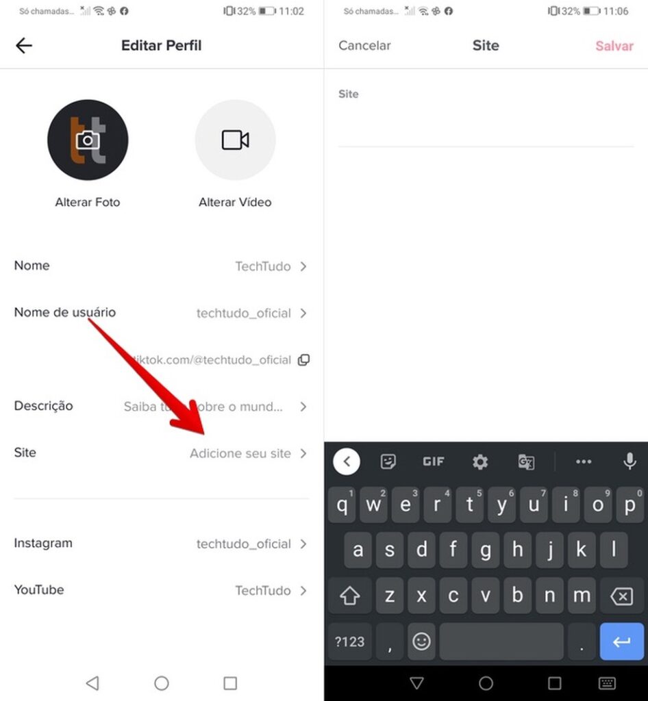 Como colocar link na bio do tiktok edapps 1
