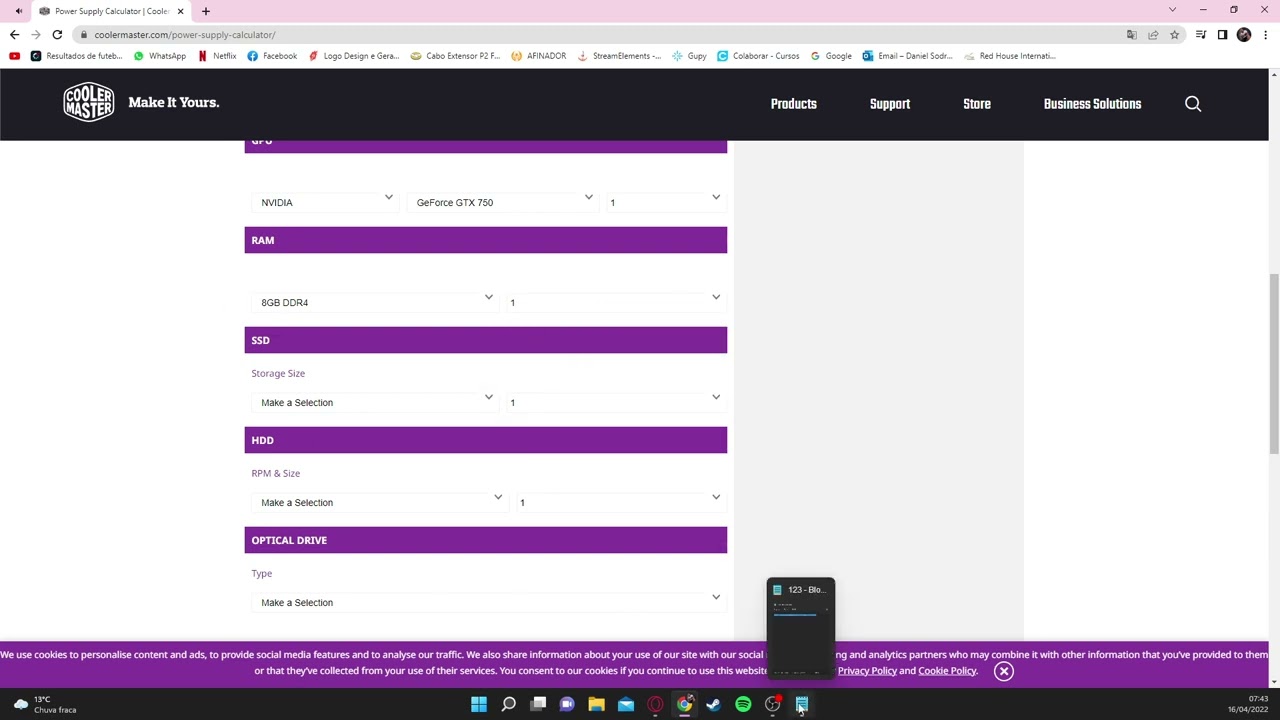 Como saber quantos watts meu pc consome 12