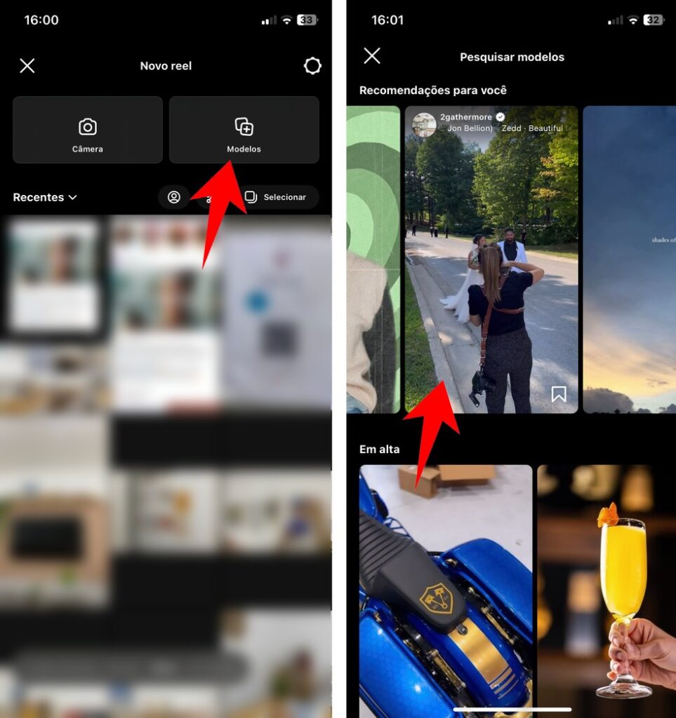 Como criar reels no instagram de forma facil com a funcao modelos edapps 1