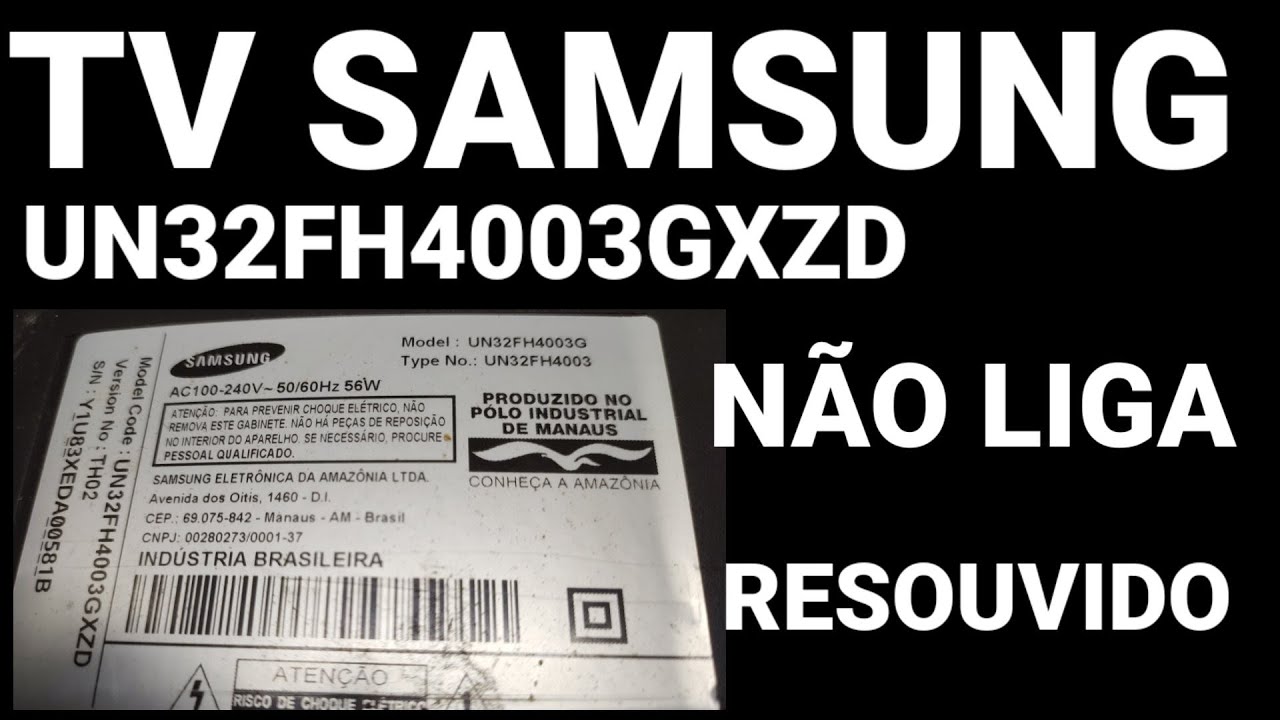 A solução de TV da Samsung não liga e o LED pisca 13
