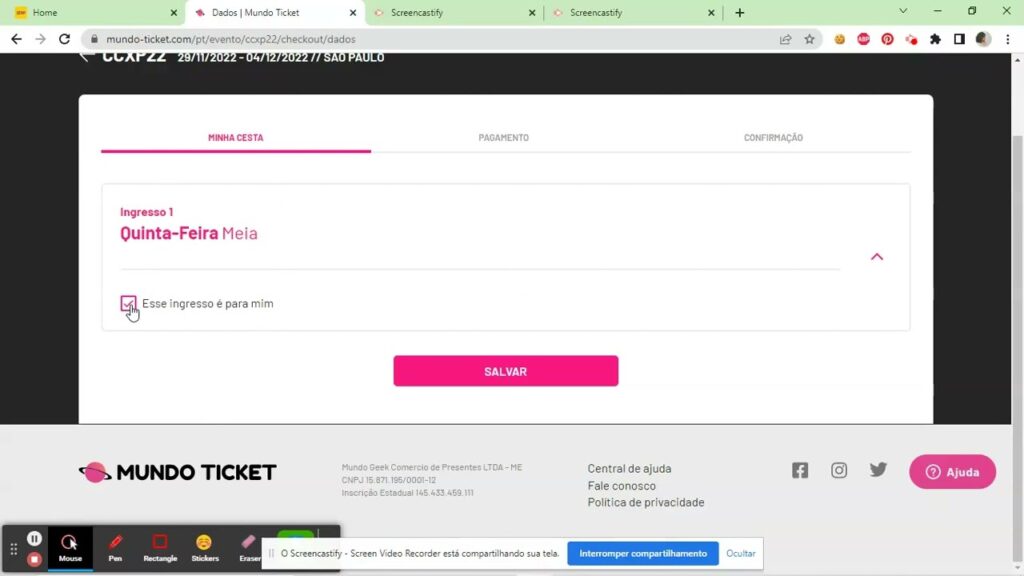 Como comprar ingresso da ccxp22 pela internet streaming 1