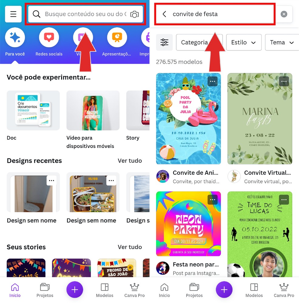 Como fazer convite animado no canva pelo celular veja o passo a passo edapps 1