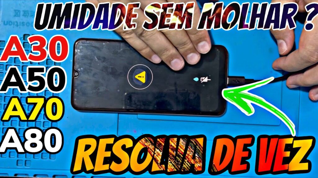A bateria do celular não carrega após molhar o celular 1