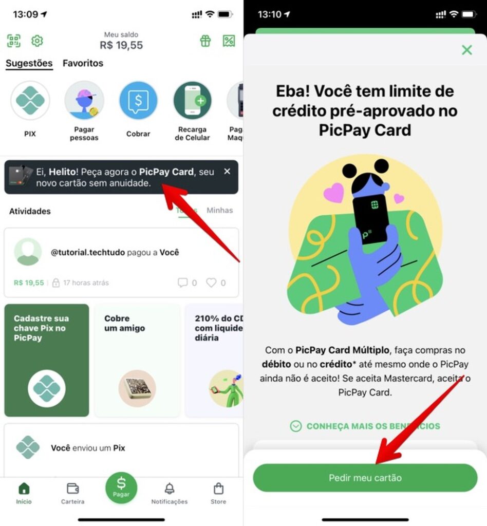 Como pedir cartao de credito e debito no app do picpay guia pratico edapps 1