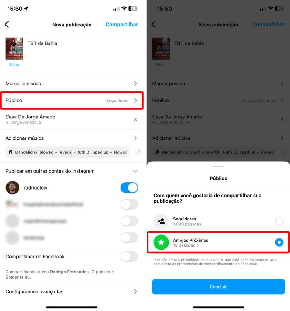 Como publicar uma foto para melhores amigos no feed do instagram edapps 1