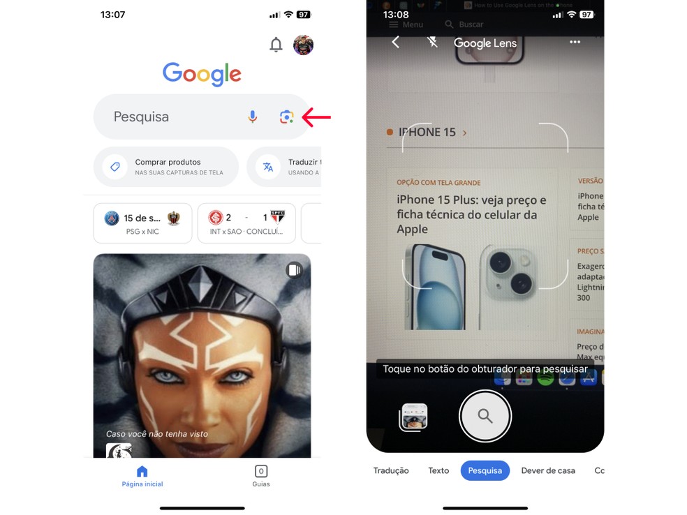 Como usar o google lens no iphone edapps 1