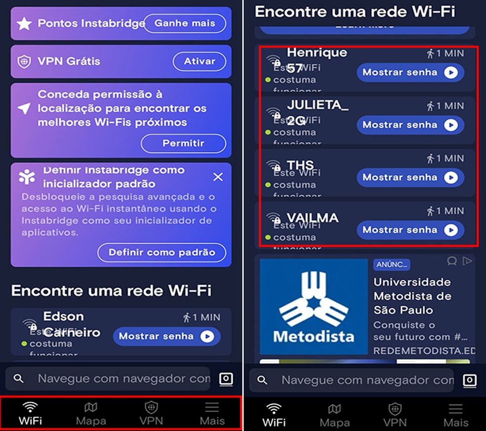 Como usar o instabridge para descobrir senha do wi fi pelo celular edapps 1