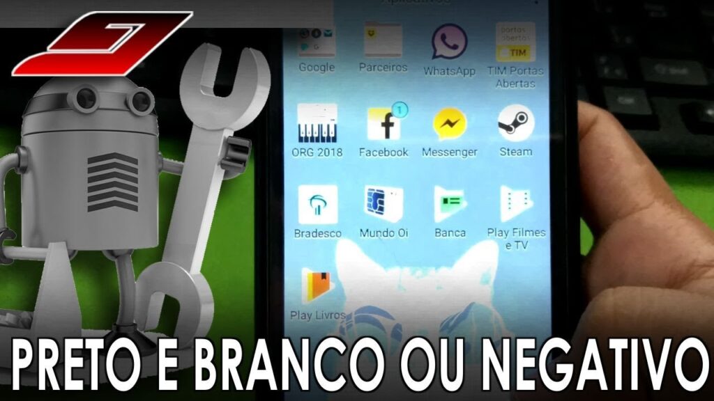 Como colocar a tela de um celular Android em preto e branco 1