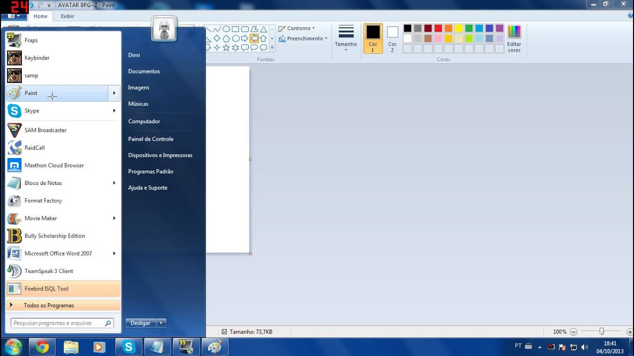Como copiar e colar uma imagem no Paint? 1