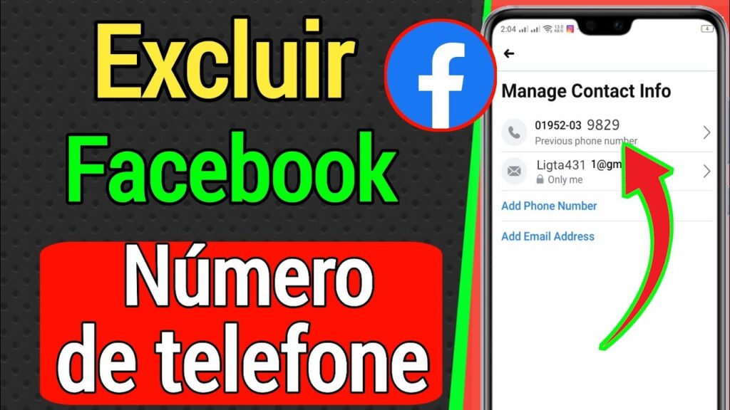 Como excluir meu número de telefone do Facebook 1
