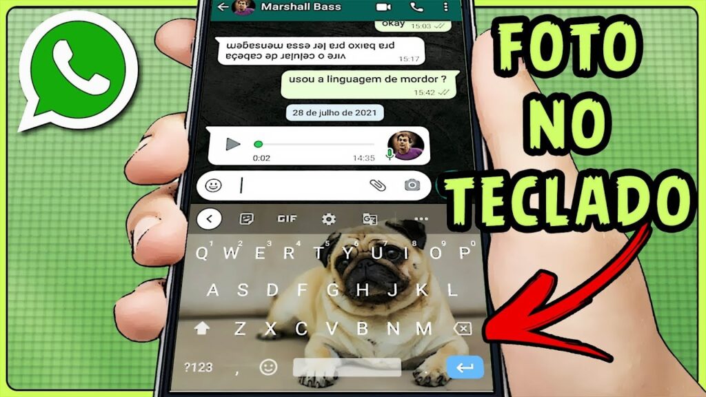 Como colocar foto no teclado do whatsapp 1