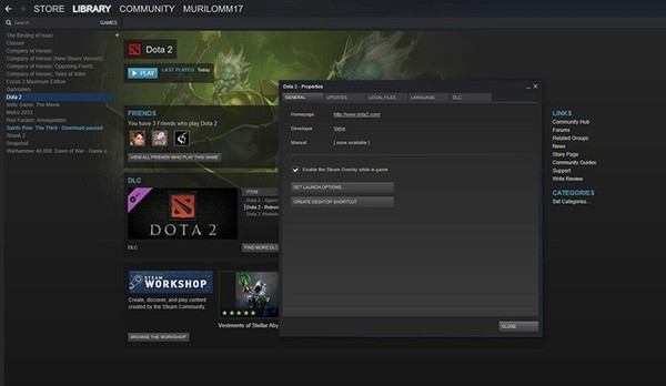 Como abrir o console de opcoes em dota 2 e acessar o menu avancado 1