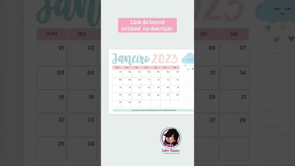 Como baixar calendario de 2023 com feriados para imprimir no canva 1