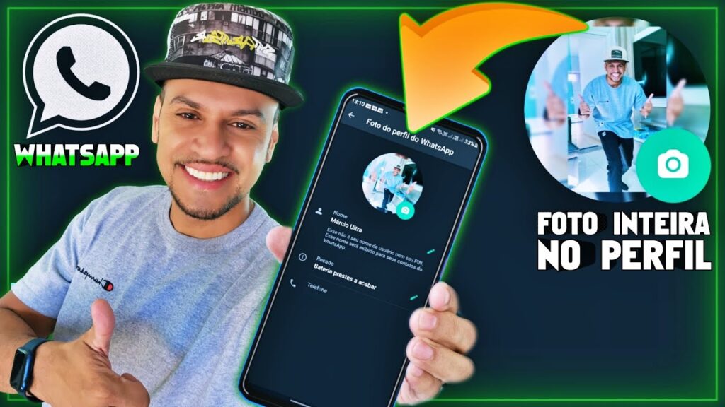 Como inserir fotos sem corte no perfil do whatsapp 1