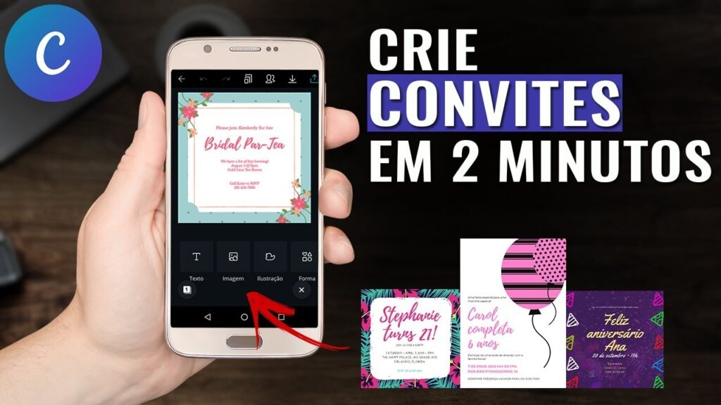 Como criar convites e cartoes para festas no app canva 1