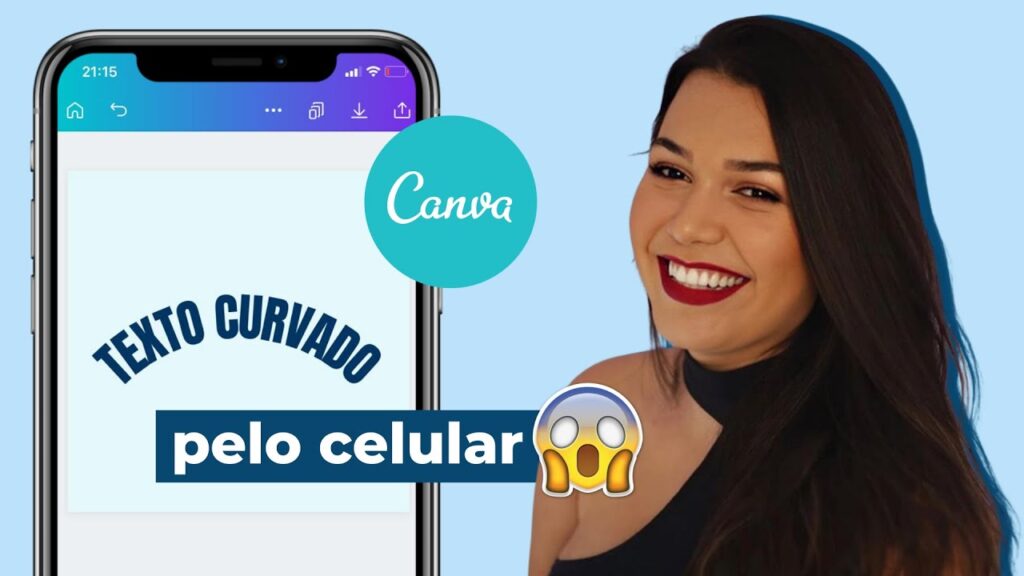 Como fazer texto curvado no canva pelo celular 1