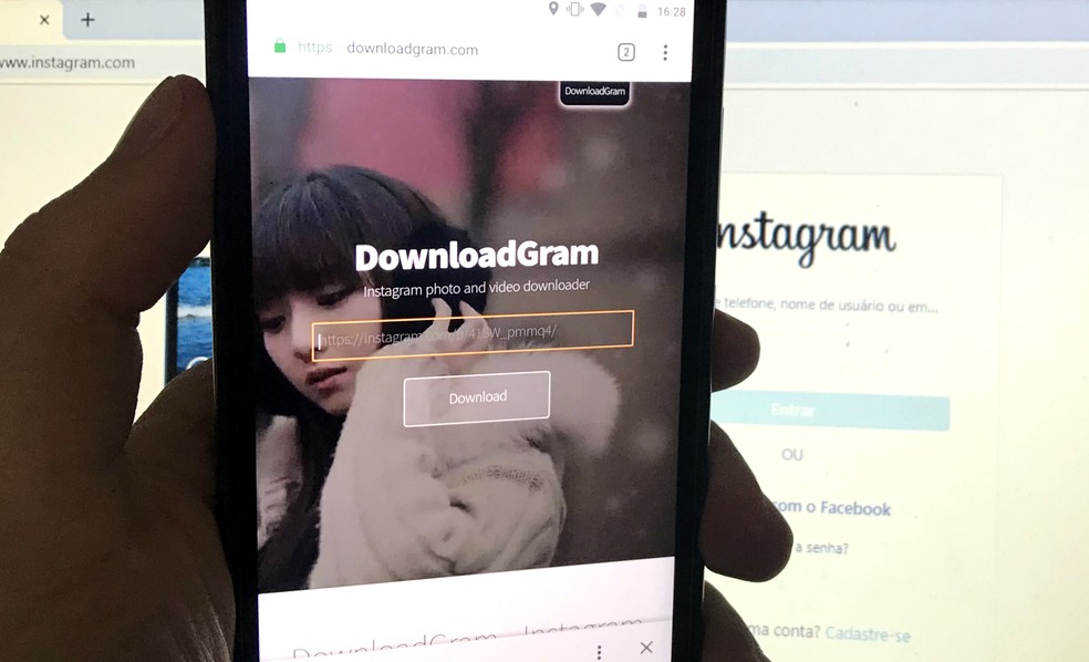 Como baixar video do instagram pelo pc ou celular com o donwloadgram 1