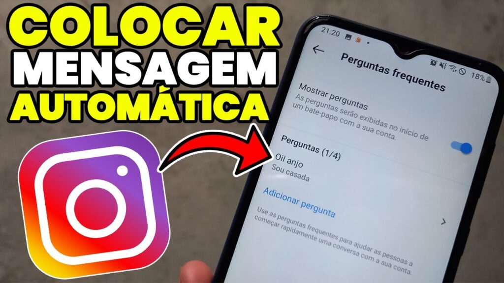 Como colocar mensagem automatica no instagram 1