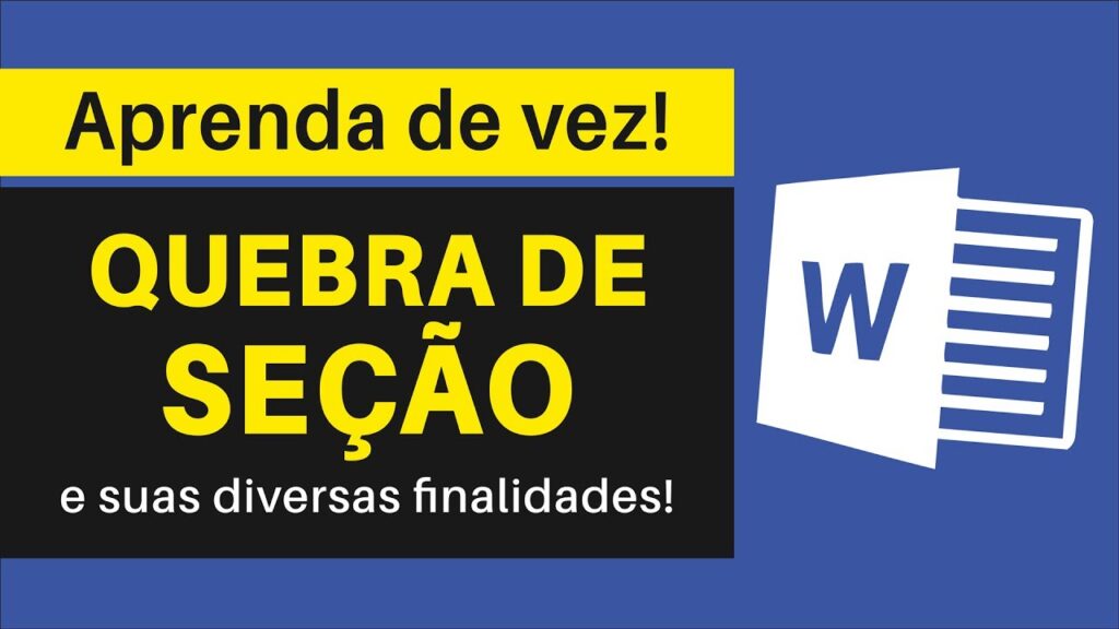 Como tirar quebra de secao no word edsoftwares 1