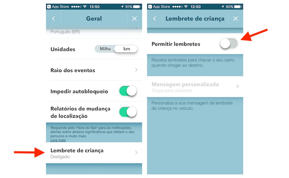 Como configurar o lembrete de crianca no carro do waze 1