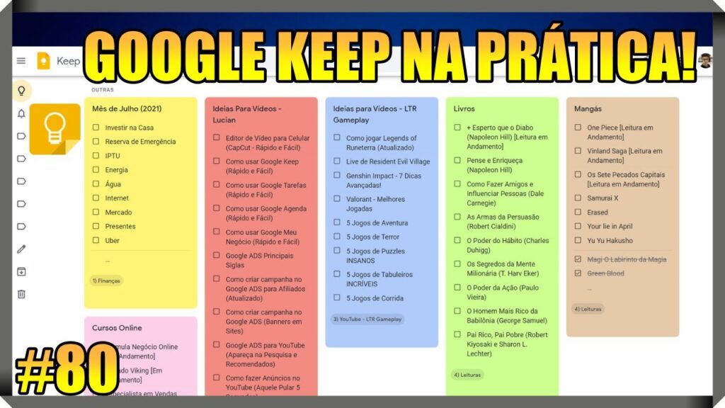 Como criar uma lista de tarefas colaborativa no google keep 1