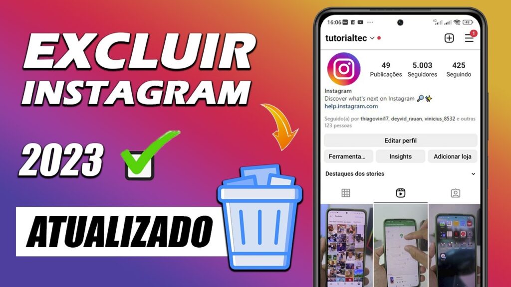 Como excluir sua conta no instagram 1
