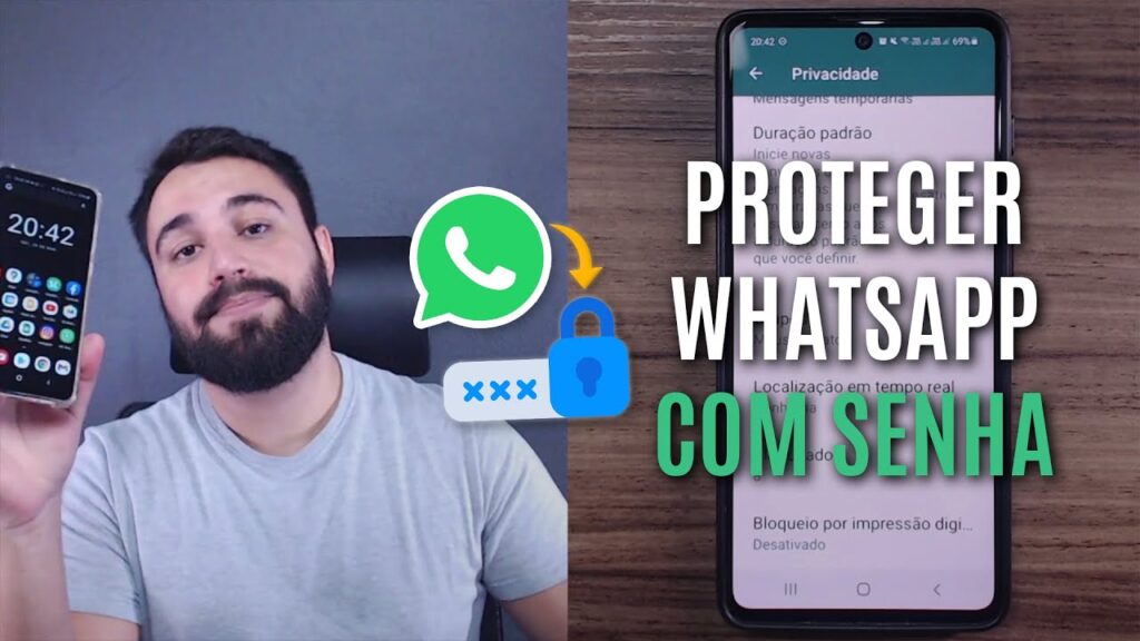 Como colocar senha no whatsapp no android 1