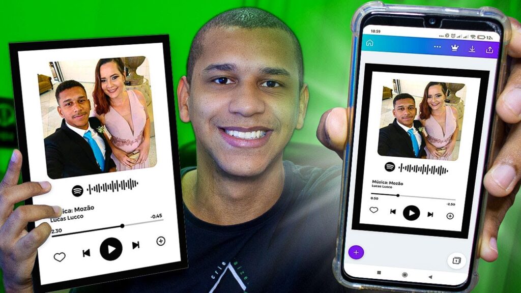 Como fazer quadro de musica do spotify personalizado no canva 1