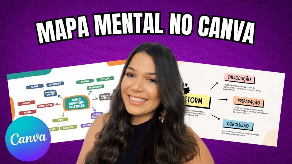 Como fazer mapa mental no canva pelo celular 1