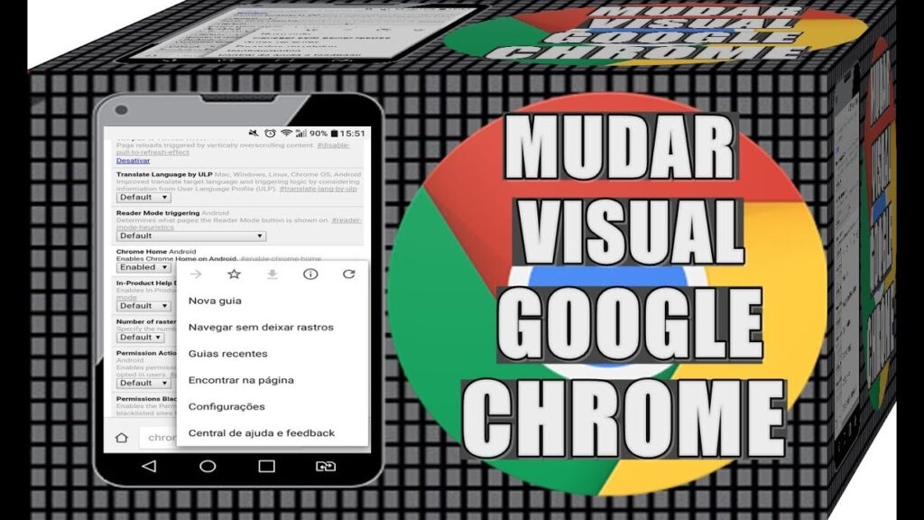 Como mover a barra de enderecos do chrome para baixo no android 1