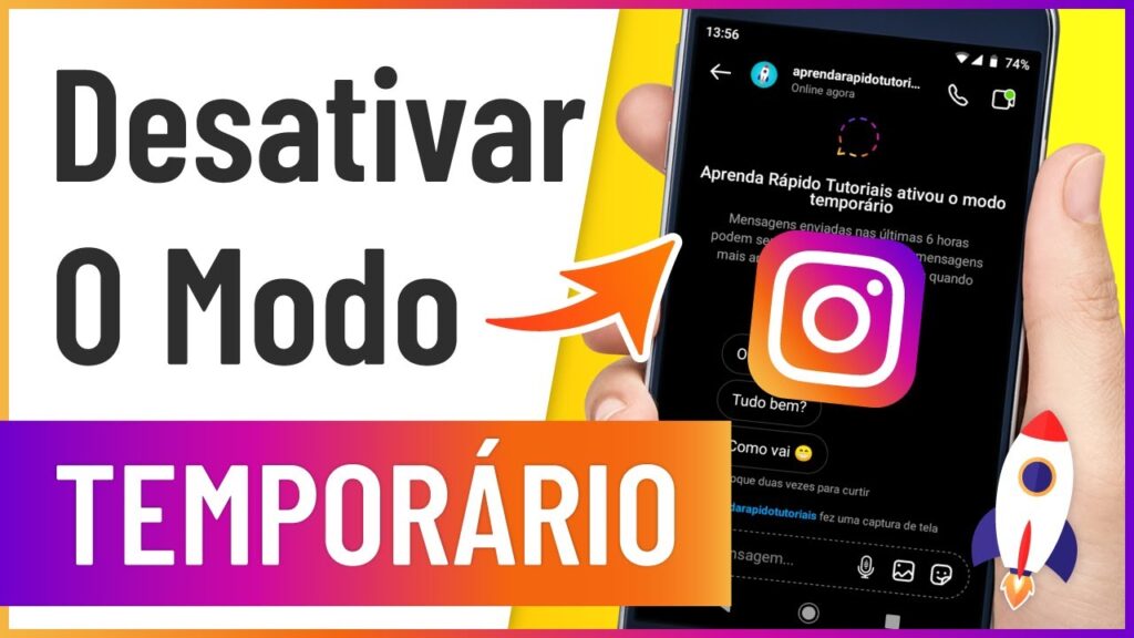 Como tirar o modo temporario no instagram 1
