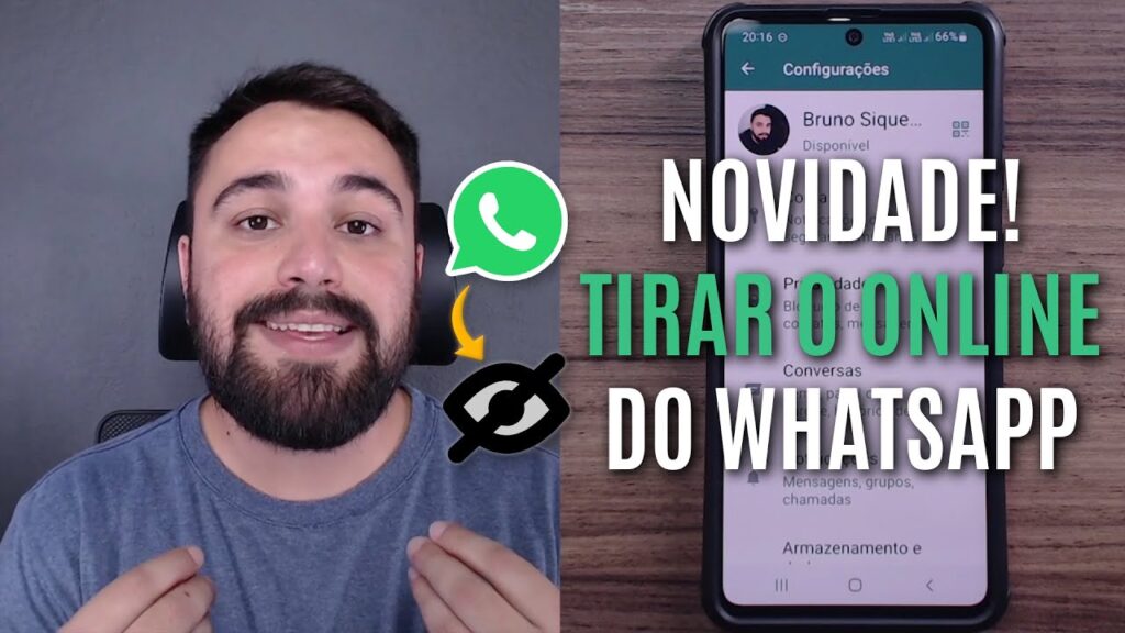 Como tirar o online do whatsapp 1
