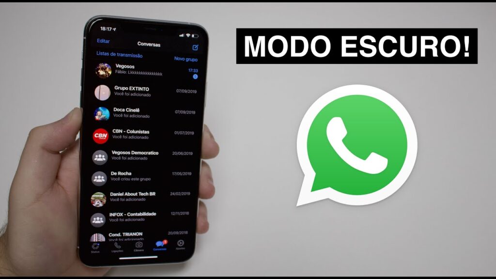 Como ativar o modo noturno escuro no whatsapp android e iphone edapps 1