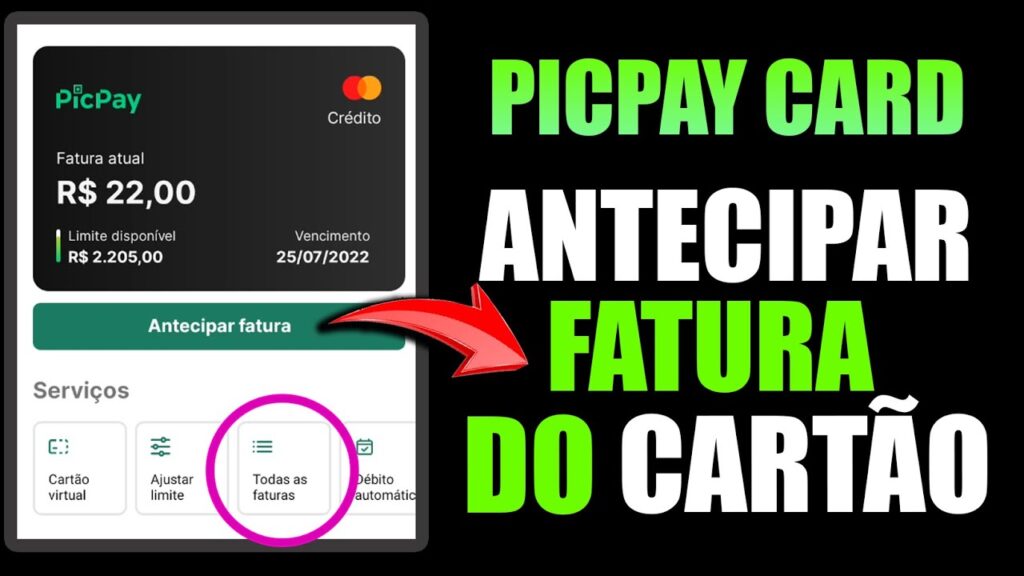 Como antecipar a fatura do picpay card 1