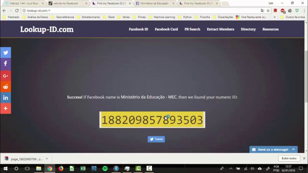 Como extrair dados de paginas do facebook com o netvizz 1