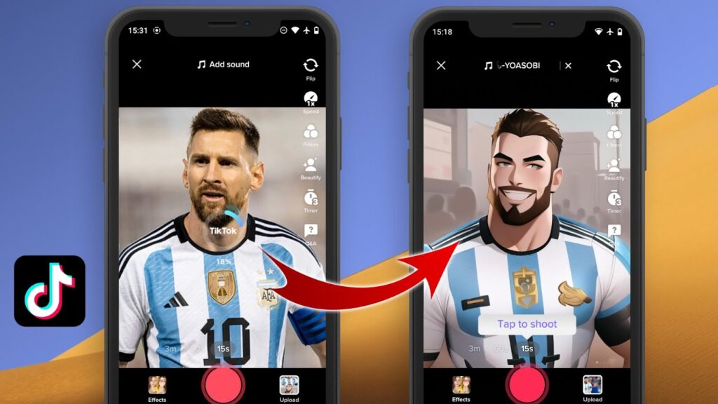 Como usar filtro de anime no tiktok 1