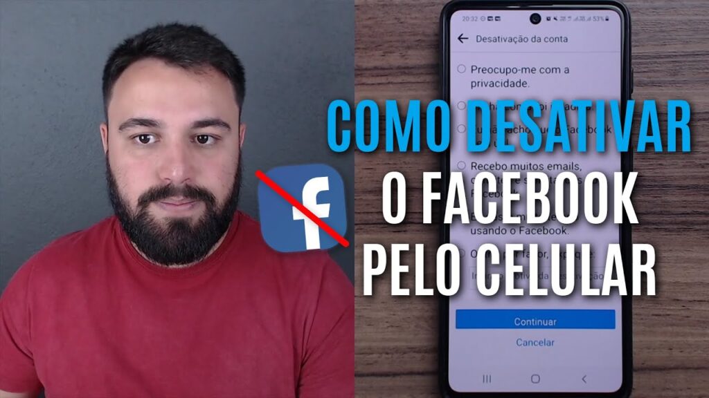 Como desativar a sua conta do facebook pelo celular 1