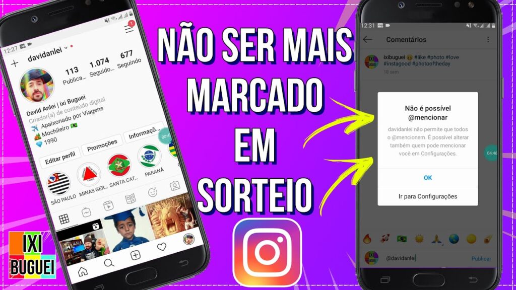 Como bloquear marcacao no instagram 1