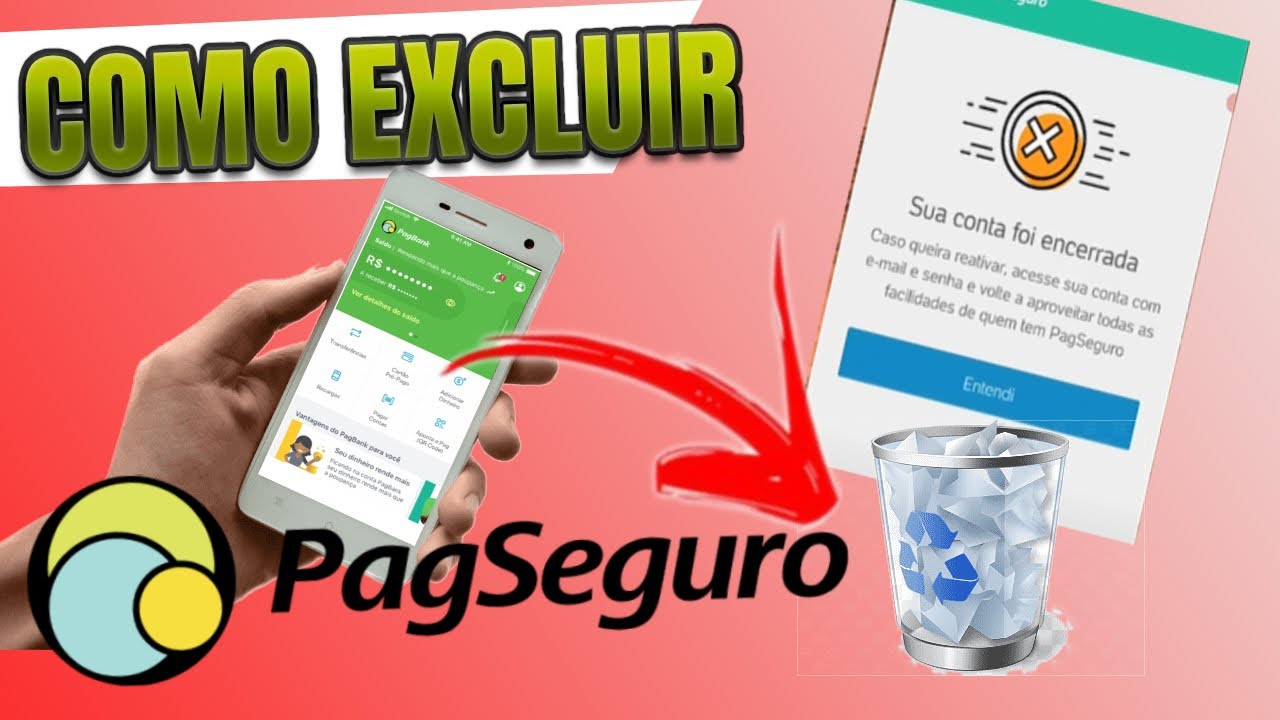 Como excluir conta do pagseguro 1