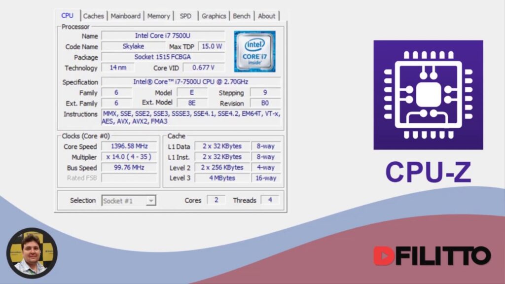 Como comparar o desempenho de dois processadores com o cpu z 1
