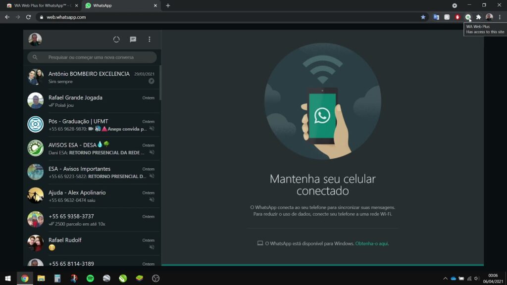Como tirar o online do whatsapp web com o wa web plus 1