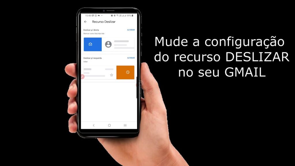 Como personalizar as acoes ao deslizar do gmail no celular 1