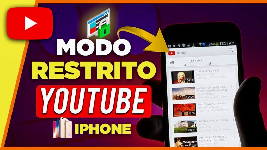 Como tirar o modo restrito do youtube no android ou iphone ios 1