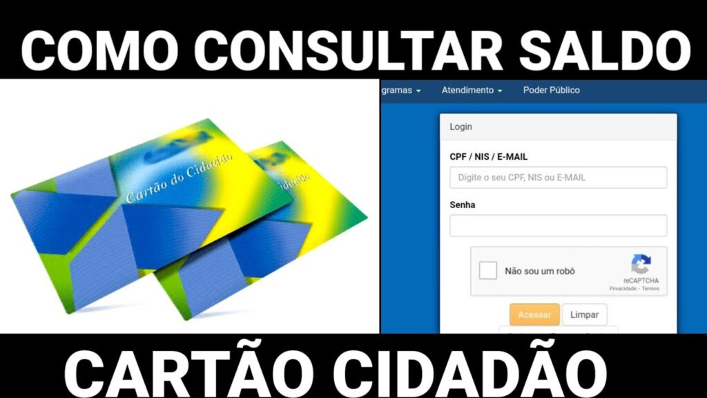 Como consultar o saldo do cartao cidadao pela internet 1