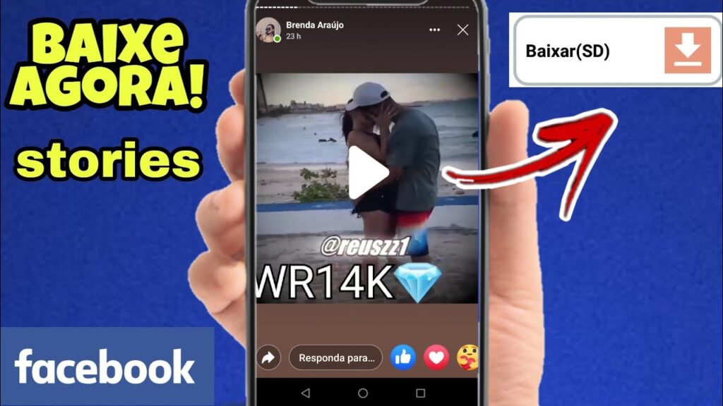 Como salvar stories do facebook no celular 1