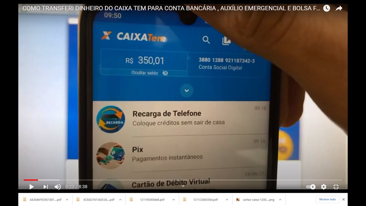 Como transferir dinheiro do caixa tem para outra conta 2