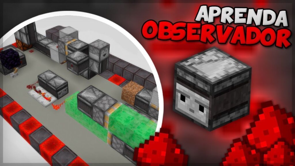 Como fazer o observador no minecraft 1